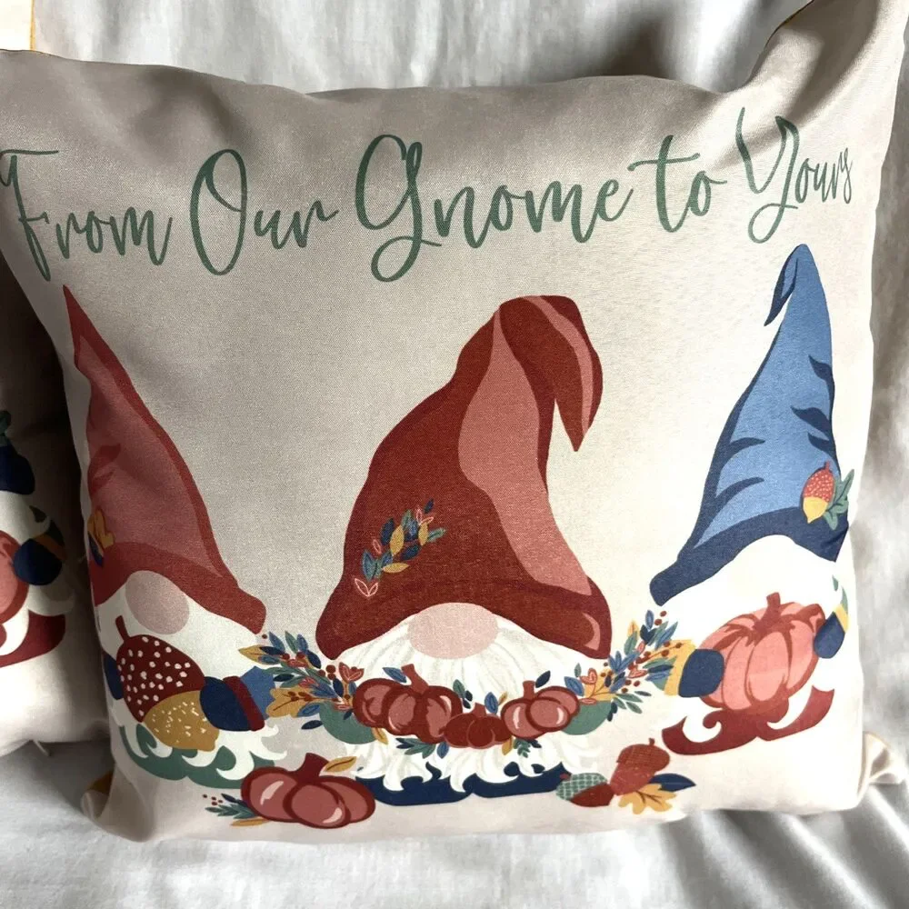 Lot of 2 Mainstays Outdoor Square Pillows From Our Gnome to Yours 16
